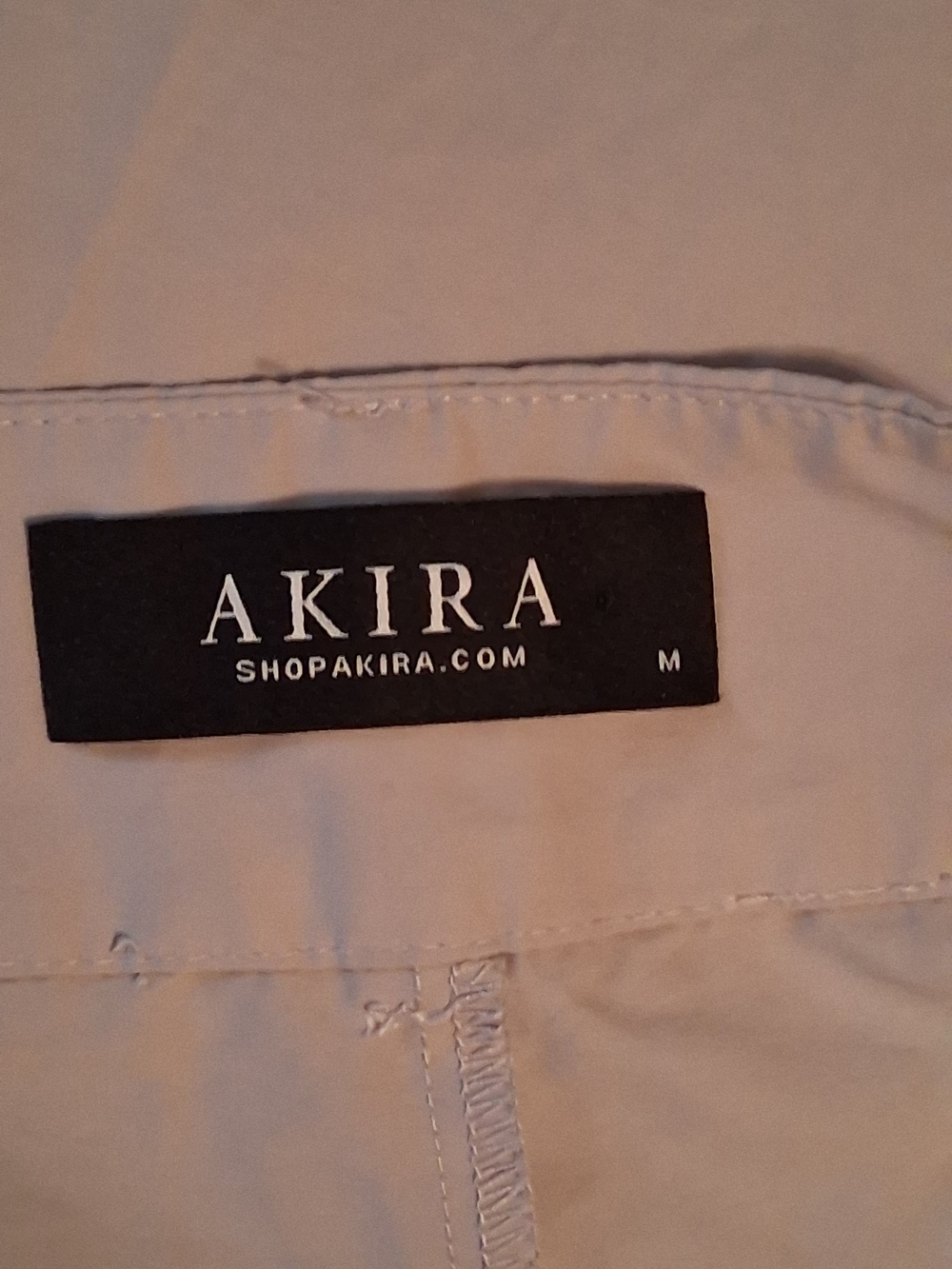 AKIRA Dusty Gray Pleated Pants, Slit On Side With Pockets - Picture 5 of 6